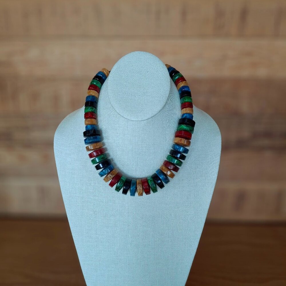 Vintage Chunky Multi-colored Necklace